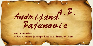 Andrijana Pajunović vizit kartica